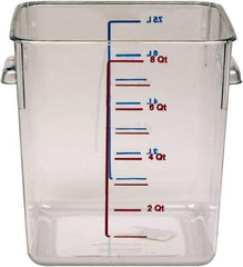 Rubbermaid - Square, Clear Polycarbonate Food Storage Container - 8.8" High x 8.8" Wide x 8.8" Long - Makers Industrial Supply