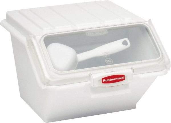 Rubbermaid - Rectangular, White Food Bin - 8-1/2" High x 11.8" Wide x 15" Long - Makers Industrial Supply