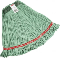 Rubbermaid - Green Head Band, Medium Blended Fiber Loop End Mop Pad - Quick Change Connection - Makers Industrial Supply