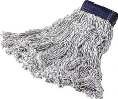 Rubbermaid - Blue Head Band, Large Blended Fiber Loop End Mop Pad - Quick Change Connection - Makers Industrial Supply