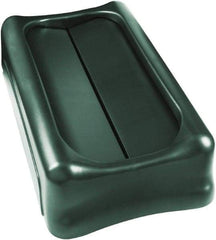 Rubbermaid - Rectangle Lid for Use with Rectangular Trash Cans - Green, For Slim Jim Trash Cans - Makers Industrial Supply