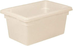 Rubbermaid - Rectangular, White Polyethylene Food Tote Box - 9" High x 12" Wide x 18" Long, with Snap-On Lid - Makers Industrial Supply