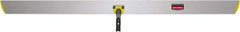 Rubbermaid - 60" Long x 5" Wide Aluminum Dust Mop Frame - Yellow, Hook & Loop & Quick Connect - Makers Industrial Supply