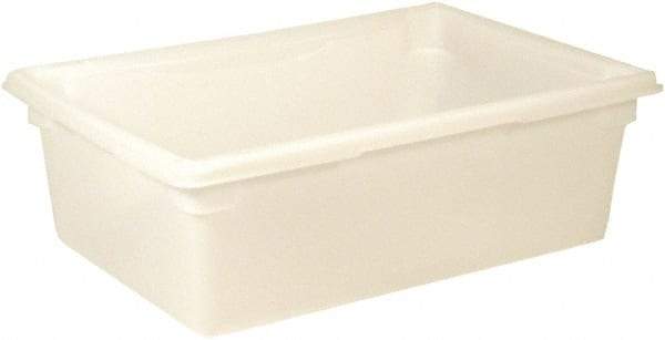 Rubbermaid - Rectangular, White Polyethylene Food Tote Box - 9" High x 18" Wide x 26" Long, with Snap-On Lid - Makers Industrial Supply