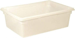 Rubbermaid - Rectangular, White Polyethylene Food Tote Box - 9" High x 18" Wide x 26" Long, with Snap-On Lid - Makers Industrial Supply