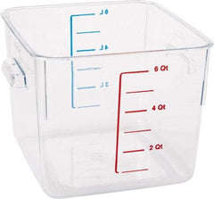 Rubbermaid - Square, Clear Polycarbonate Food Storage Container - 6.9" High x 8.8" Wide x 8.8" Long - Makers Industrial Supply