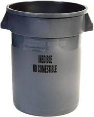 Rubbermaid - Round, Gray Food Storage Container - 27.3" High x 22" Wide - Makers Industrial Supply