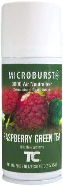 Rubbermaid - 2 oz Air Freshener Dispenser Aerosol Refill - Raspberry Green Tea, Compatible with Microburst 3000 Dispensers - Makers Industrial Supply