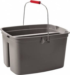 Rubbermaid - 19 Qt Double Pail - 18" Long x 10" High, Gray - Makers Industrial Supply