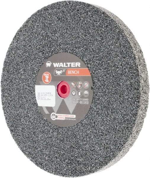 WALTER Surface Technologies - 24 Grit Aluminum Oxide Bench & Pedestal Grinding Wheel - 10" Diam x 1" Hole x 1" Thick, 2500 Max RPM, Coarse Grade, Vitrified Bond - Makers Industrial Supply