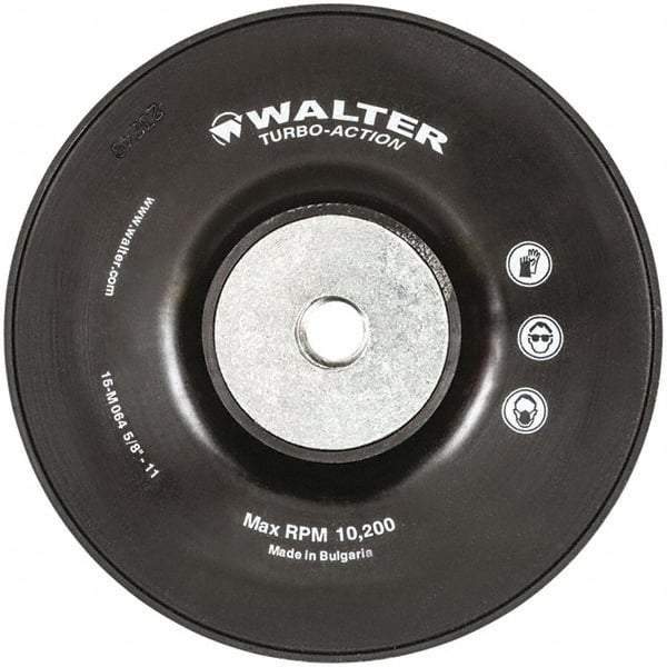 WALTER Surface Technologies - 6" Diam Disc Backing Turbo Backing Pad - 10,200 RPM - Makers Industrial Supply