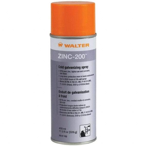 WALTER Surface Technologies - 11.5 oz Zinc Cold Galvanizing Compound - Comes in Aerosol - Makers Industrial Supply