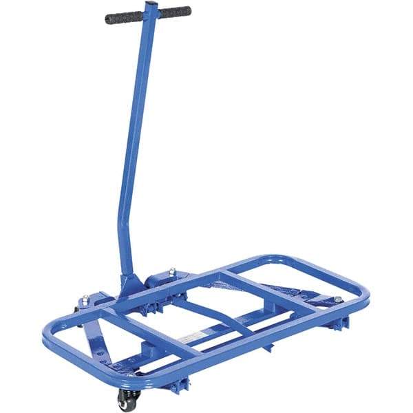 Vestil - 600 Lb Capacity 33" OAH Desk Mover - Removable Handle, Steel, Swivel Caster Wheels - Makers Industrial Supply