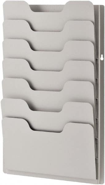 Sandusky Atlantic - 13-3/8" Wide x 2" Deep x 21-5/8" High, 7 Compartments, Steel Data Racks - Platinum, 12-5/8" Compartment Width x 3/4" Compartment Depth x 6-3/4" Compartment Height - Makers Industrial Supply