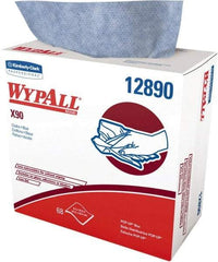 WypAll - X90 Dry Shop Towel/Industrial Wipes - Pop-Up, 16-3/4" x 8-1/4" Sheet Size, Blue - Makers Industrial Supply