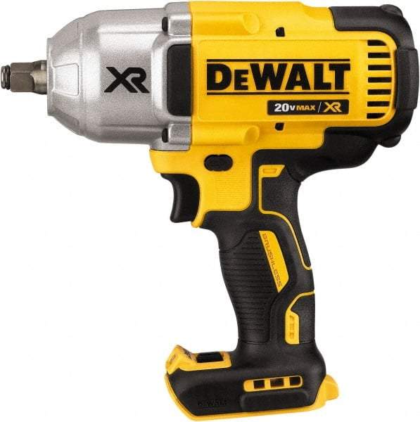 DeWALT - 1/2" Drive 20 Volt Mid-Handle Cordless Impact Wrench & Ratchet - 1,900 RPM, 0 to 2,400 BPM, 700 Ft/Lb Torque, Lithium-Ion Batteries Not Included - Makers Industrial Supply