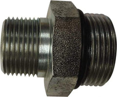 Parker - 1-5/16 - 12 x 1 Male Thread, Stainless Steel Industrial Pipe Hex Nipple - Male SAE-ORB x Male NPTF, 5,400 psi - Makers Industrial Supply