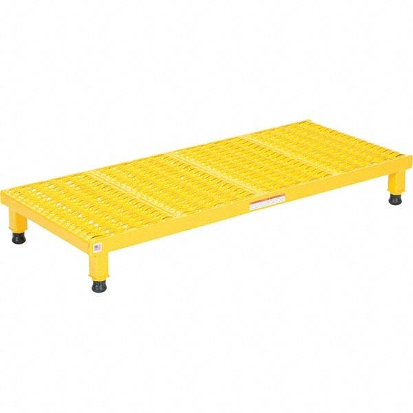 Vestil - 5" High x 19" Wide x 48" Deep, Yellow Step Stand - Steel, 500 Lb Capacity - Makers Industrial Supply