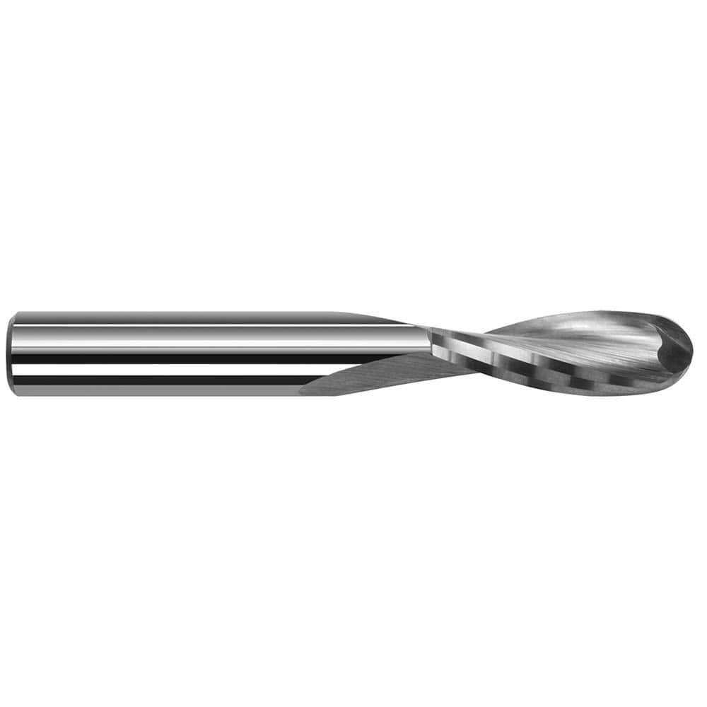 Harvey Tool - 1/8" Diam, 3/8" LOC, 2 Flute Solid Carbide Ball End Mill - Exact Industrial Supply