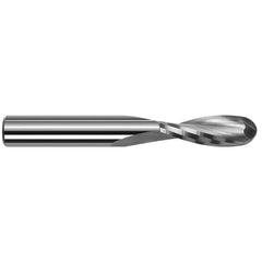 Harvey Tool - 1/8" Diam, 3/8" LOC, 2 Flute Solid Carbide Ball End Mill - Exact Industrial Supply