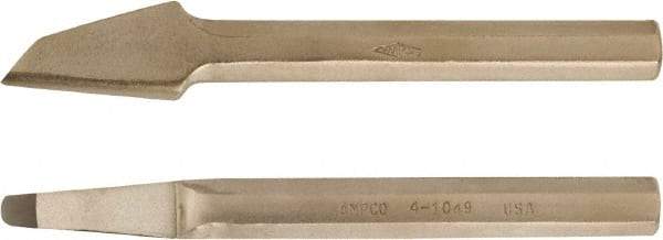 Ampco - 8" OAL x 3/8" Blade Width Nonsparking Groove Chisel - 3/8" Tip - Makers Industrial Supply