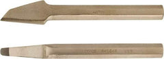 Ampco - 8" OAL x 1/2" Blade Width Nonsparking Groove Chisel - 1/2" Tip - Makers Industrial Supply