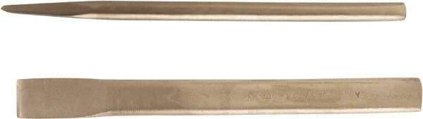 Ampco - 5-7/8" OAL x 11/16" Blade Width Nonsparking Oval Hand Chisel - 11/16" Tip - Makers Industrial Supply