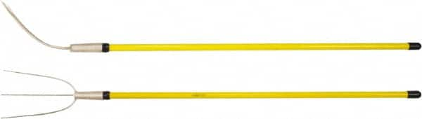 Ampco - Hay Fork with 54" Straight Fiberglass Handle - 7" Blade Width, 3 Tines, 11-1/2" Tine Length - Makers Industrial Supply