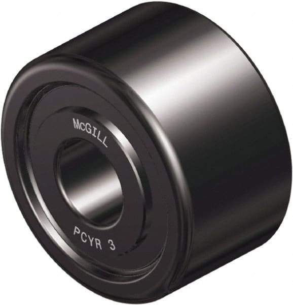 McGill - 1" Bore, 3-1/4" Roller Diam x 1-3/4" Roller Width, Steel Plain Yoke Roller - 14,300 Lb Dynamic Load Capacity, 1.81" Overall Width - Makers Industrial Supply