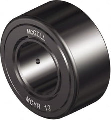 McGill - 20mm Bore, 47mm Roller Diam x 24mm Width, Steel Crowned Yoke Roller - 5,776 Lb Dynamic Load Capacity, 25mm Overall Width - Makers Industrial Supply