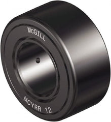 McGill - 40mm Bore, 80mm Roller Diam x 35mm Width, Steel Crowned Sealed Yoke Roller - 9,326 Lb Dynamic Load Capacity, 32mm Overall Width - Makers Industrial Supply