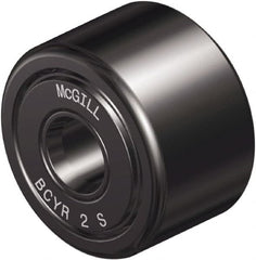 McGill - 7/16" Bore, 1-5/8" Roller Diam x 7/8" Roller Width, Steel Sealed Self-Lubricating Yoke Cam Follower with Nonmetallic Bushing - 0.94" Overall Width - Makers Industrial Supply