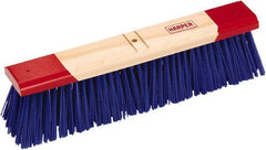 Harper Brush - 24" Rough Surface Synthetic Push Broom - 4-1/8" Bristle Length, Wood Block, Bolt-On Handle Connection, Handle Sold Separately - Makers Industrial Supply