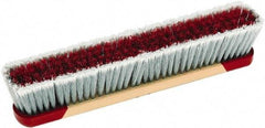 Harper Brush - 18" Medium Duty Synthetic Push Broom - 3" Bristle Length, Wood Block, Bolt-On Handle Connection, Handle Sold Separately - Makers Industrial Supply