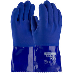 ‎58-8658K/XL Gloves w/Kevlar Brand - XtraTuff - Oil Resistant Supported PVC - Kevlar Lined - Bl - Sandy - 12 In - Exact Industrial Supply