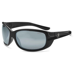 ERDA Silver Mirror Lens Black Safety Glasses - Makers Industrial Supply