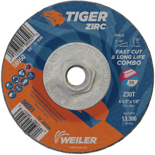 ‎4-1/2X1/8 TIGER ZIRC TYPE 27 - Makers Industrial Supply