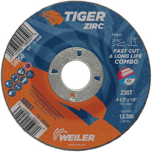 ‎4-1/2X1/8 TIGER ZIRC TYPE 27 - Makers Industrial Supply