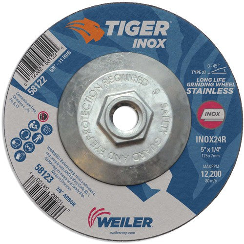 5X1/4 TIGER INOX TYPE 27 GRIND WHL - Makers Industrial Supply