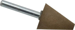 Grier Abrasives - 1" Max Diam x 2-1/4" Long, Cone A2, Rubberized Point - Medium Grade, Aluminum Oxide, Mounted - Makers Industrial Supply