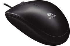 Logitech - Black Corded Mouse - Use with Mac OS X, Windows XP, Vista 7, 8 - Makers Industrial Supply