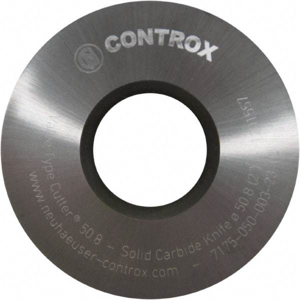 Controx - 2" Diam x 0.1299" Blade Thickness x 3/4" Arbor Hole Diam, 0 Tooth Slitting and Slotting Saw - Arbor Connection, Right Hand, Uncoated, Solid Carbide, Concave Ground - Makers Industrial Supply