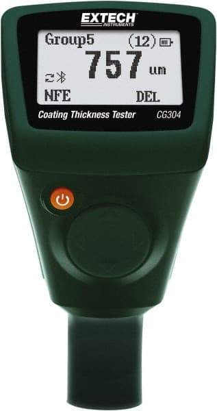 Extech - 0 to 78.7 mil LCD Coating Thickness Gage - For Use with Ferrous/Nonferrous Coatings - Makers Industrial Supply