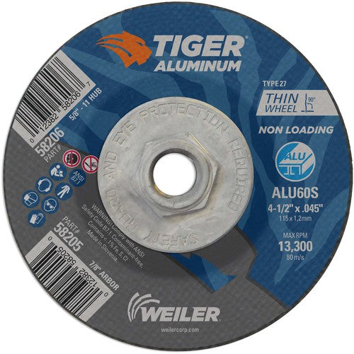 ‎4-1/2X.045 TIGER ALUM T27 C/O WHL - Makers Industrial Supply