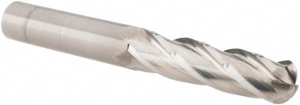 M.A. Ford - 1/2", 4 Flute, Solid Carbide, 3/16" Corner Radius End Mill - 4" OAL, 2" LOC - Makers Industrial Supply