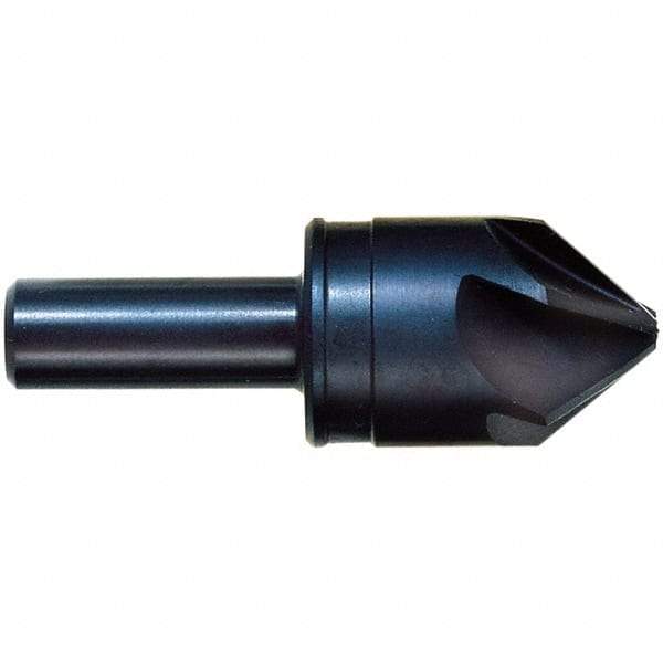 M.A. Ford - 3/4" Head Diam, 1/2" Shank Diam, 6 Flute 90° High Speed Steel Countersink - 2-3/4" OAL - Makers Industrial Supply