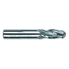 ‎3/64″ Dia. × 1/8″ Shank × 1/8″ DOC × 1-1/2″ OAL, Carbide 4 Flute, 30° Helix, Ballnose End Mill Series/List #5942 - Makers Industrial Supply