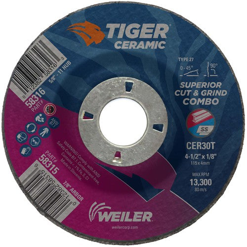 ‎4-1/2X1/8 TIGER CERAMIC TYPE - Makers Industrial Supply