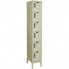 Hallowell - 6 Door, 6 Tier, Electronic Access Lockers - Makers Industrial Supply