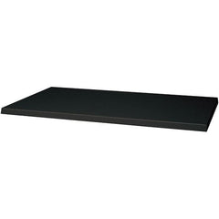 Hallowell - Charcoal, Galvannealed Sheet Steel, Cabinet Shelf - 48" Wide x 24" Deep x 1" High Body - Makers Industrial Supply